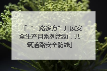 “一路多方”开展安全生产月系列活动，共筑道路安全防线