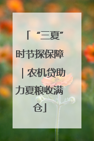 “三夏”时节探保障｜农机贷助力夏粮收满仓