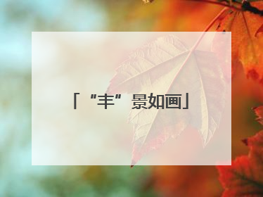 “丰”景如画