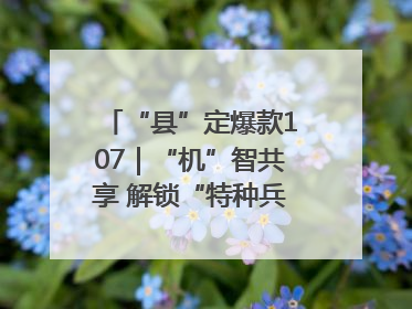 “县”定爆款107｜“机”智共享 解锁“特种兵团”的N种可能