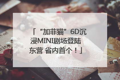 “加菲猫”6D沉浸MINI剧场登陆东营 省内首个！