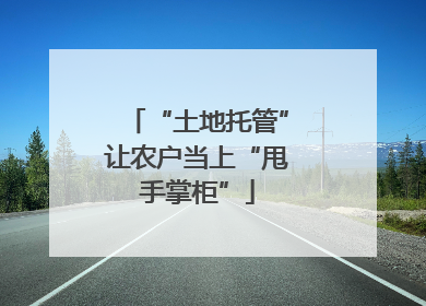 “土地托管”让农户当上“甩手掌柜”