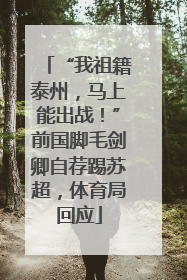 “我祖籍泰州，马上能出战！”前国脚毛剑卿自荐踢苏超，体育局回应