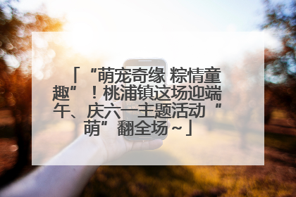 “萌宠奇缘 粽情童趣”！桃浦镇这场迎端午、庆六一主题活动“萌”翻全场～