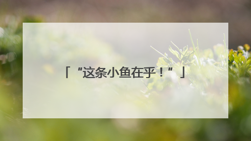 “这条小鱼在乎！”