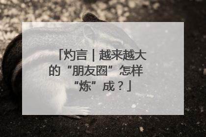 灼言｜越来越大的“朋友圈”怎样“炼”成？
