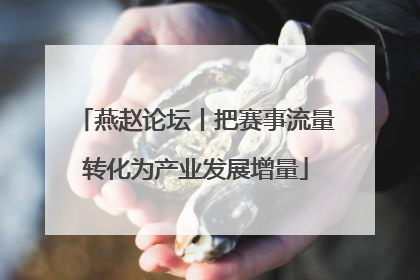 燕赵论坛丨把赛事流量转化为产业发展增量