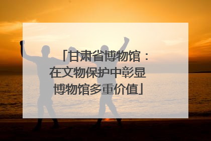 甘肃省博物馆：在文物保护中彰显博物馆多重价值