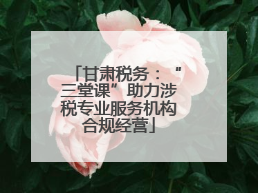 甘肃税务：“三堂课”助力涉税专业服务机构合规经营