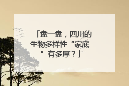 盘一盘，四川的生物多样性“家底”有多厚？
