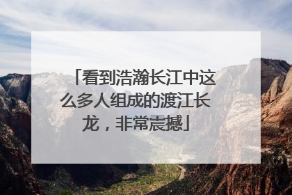 看到浩瀚长江中这么多人组成的渡江长龙，非常震撼
