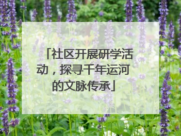 社区开展研学活动，探寻千年运河的文脉传承