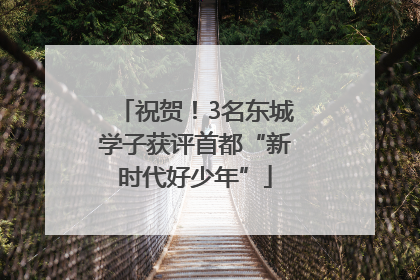 祝贺！3名东城学子获评首都“新时代好少年”