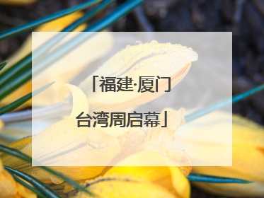 福建·厦门台湾周启幕