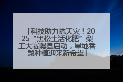 科技助力抗天灾！2025“黑松土活化肥”梨王大赛隰县启动，旱地香梨种植迎来新希望