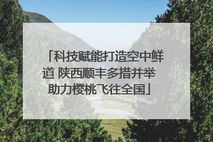 科技赋能打造空中鲜道 陕西顺丰多措并举助力樱桃飞往全国