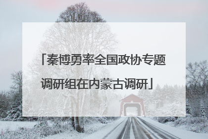 秦博勇率全国政协专题调研组在内蒙古调研