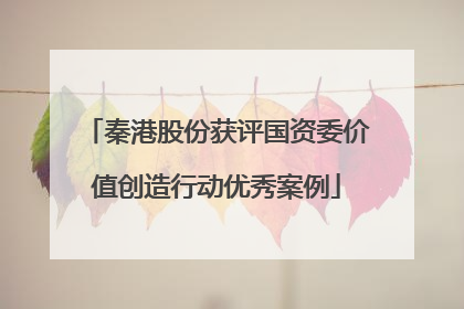 秦港股份获评国资委价值创造行动优秀案例