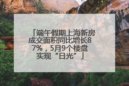 端午假期上海新房成交面积同比增长87%，5月9个楼盘实现“日光”