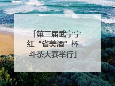 第三届武宁宁红“省美酒”杯斗茶大赛举行