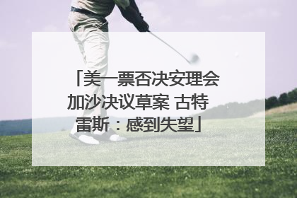 美一票否决安理会加沙决议草案 古特雷斯：感到失望