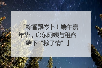 粽香飘岑卜！端午嘉年华，房东阿姨与租客结下“粽子情”
