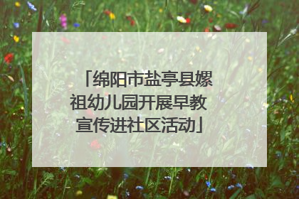 绵阳市盐亭县嫘祖幼儿园开展早教宣传进社区活动