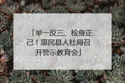 举一反三、检身正己！惠民县人社局召开警示教育会