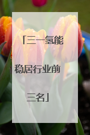 三一氢能稳居行业前三名