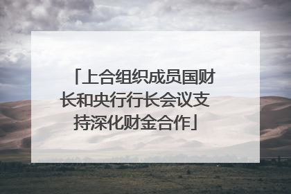 上合组织成员国财长和央行行长会议支持深化财金合作