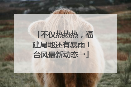 不仅热热热，福建局地还有暴雨！台风最新动态→