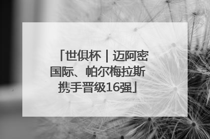 世俱杯｜迈阿密国际、帕尔梅拉斯携手晋级16强