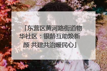 东营区黄河路街道物华社区：银龄互助焕新颜 共建共治暖民心