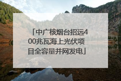 中广核烟台招远400兆瓦海上光伏项目全容量并网发电