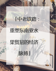 中老铁路：重塑东南亚水果贸易的经济脉搏