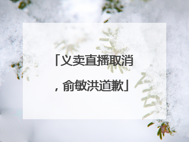 义卖直播取消，俞敏洪道歉