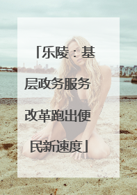 乐陵：基层政务服务改革跑出便民新速度