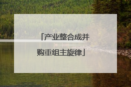 产业整合成并购重组主旋律