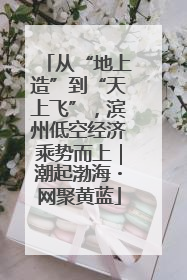 从“地上造”到“天上飞”，滨州低空经济乘势而上｜潮起渤海・网聚黄蓝