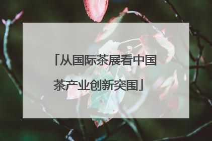 从国际茶展看中国茶产业创新突围