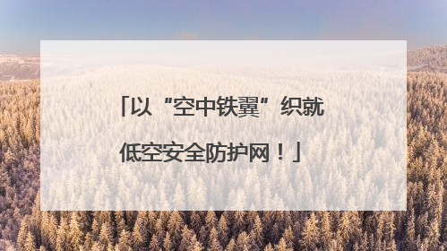 以“空中铁翼”织就低空安全防护网！