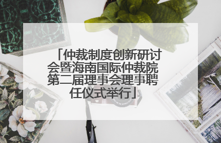 仲裁制度创新研讨会暨海南国际仲裁院第二届理事会理事聘任仪式举行