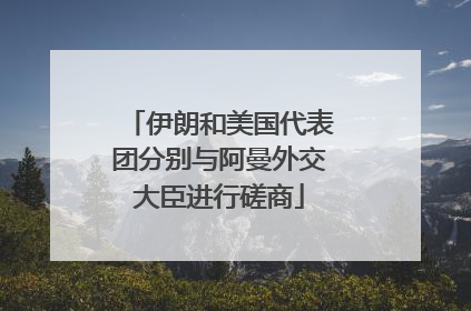 伊朗和美国代表团分别与阿曼外交大臣进行磋商