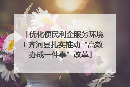 优化便民利企服务环境！齐河县扎实推动“高效办成一件事”改革