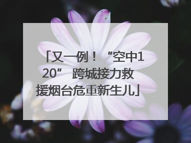 又一例！“空中120” 跨城接力救援烟台危重新生儿