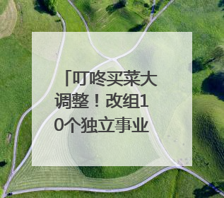 叮咚买菜大调整！改组10个独立事业部，计划在5月完成App端全面改版
