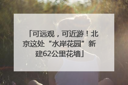 可远观，可近游！北京这处“水岸花园”新建62公里花墙