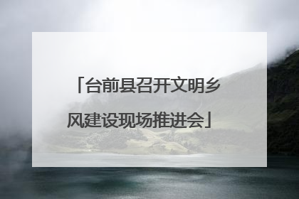 台前县召开文明乡风建设现场推进会