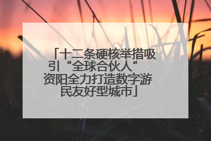 十二条硬核举措吸引“全球合伙人” 资阳全力打造数字游民友好型城市