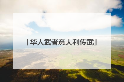 华人武者意大利传武